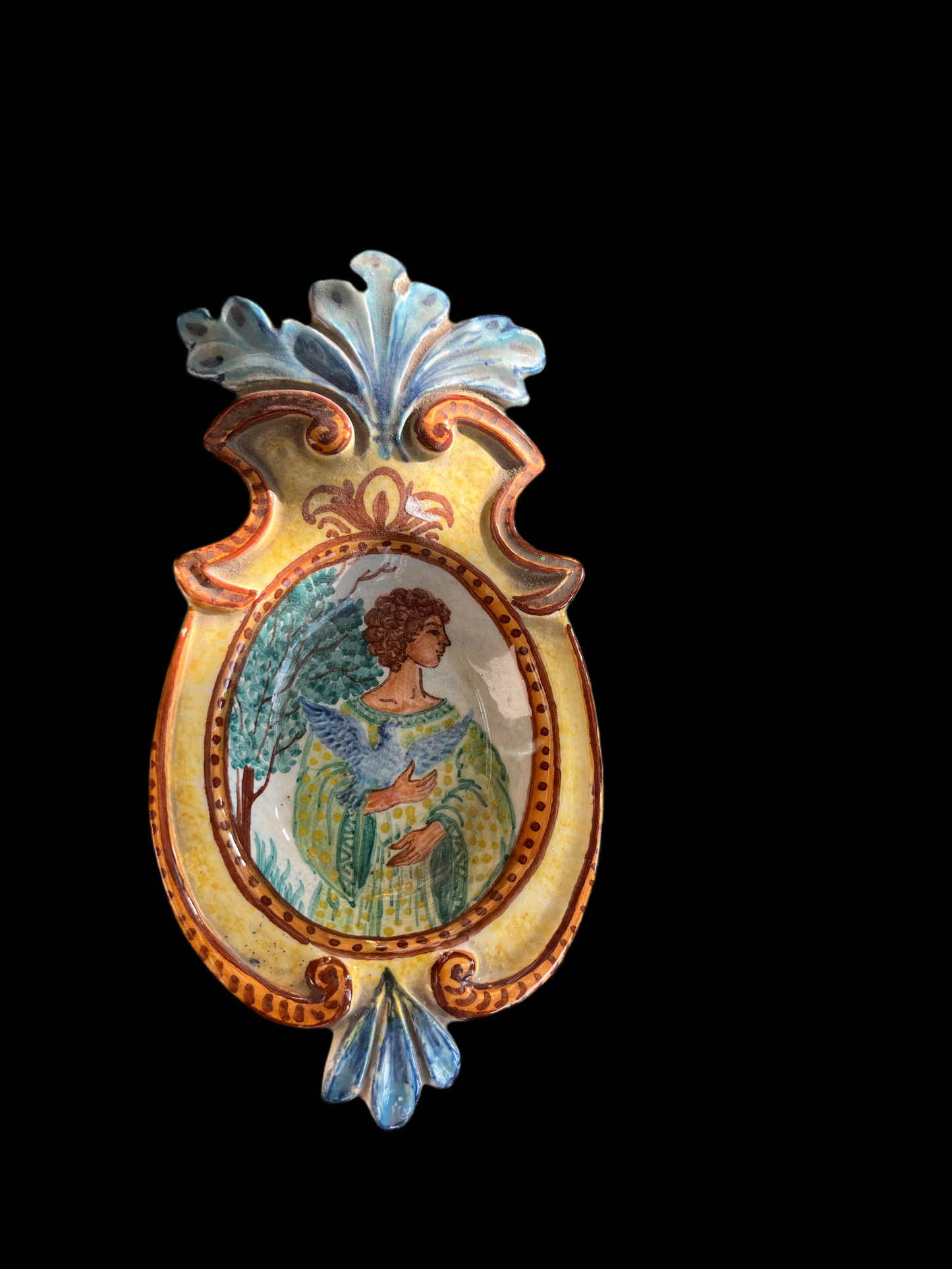 Piattino dipinto Roma 1976